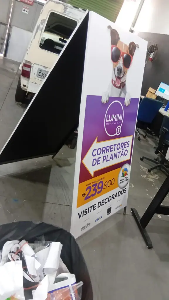 placa cavalete
